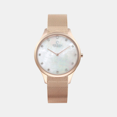 Fin Rose Women Quartz Mother Of Pearl Dial Analog Stainless Steel Watch V217LXVWMV
