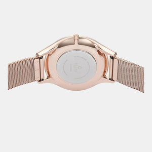 Fin Rose Women Quartz Mother Of Pearl Dial Analog Stainless Steel Watch V217LXVWMV