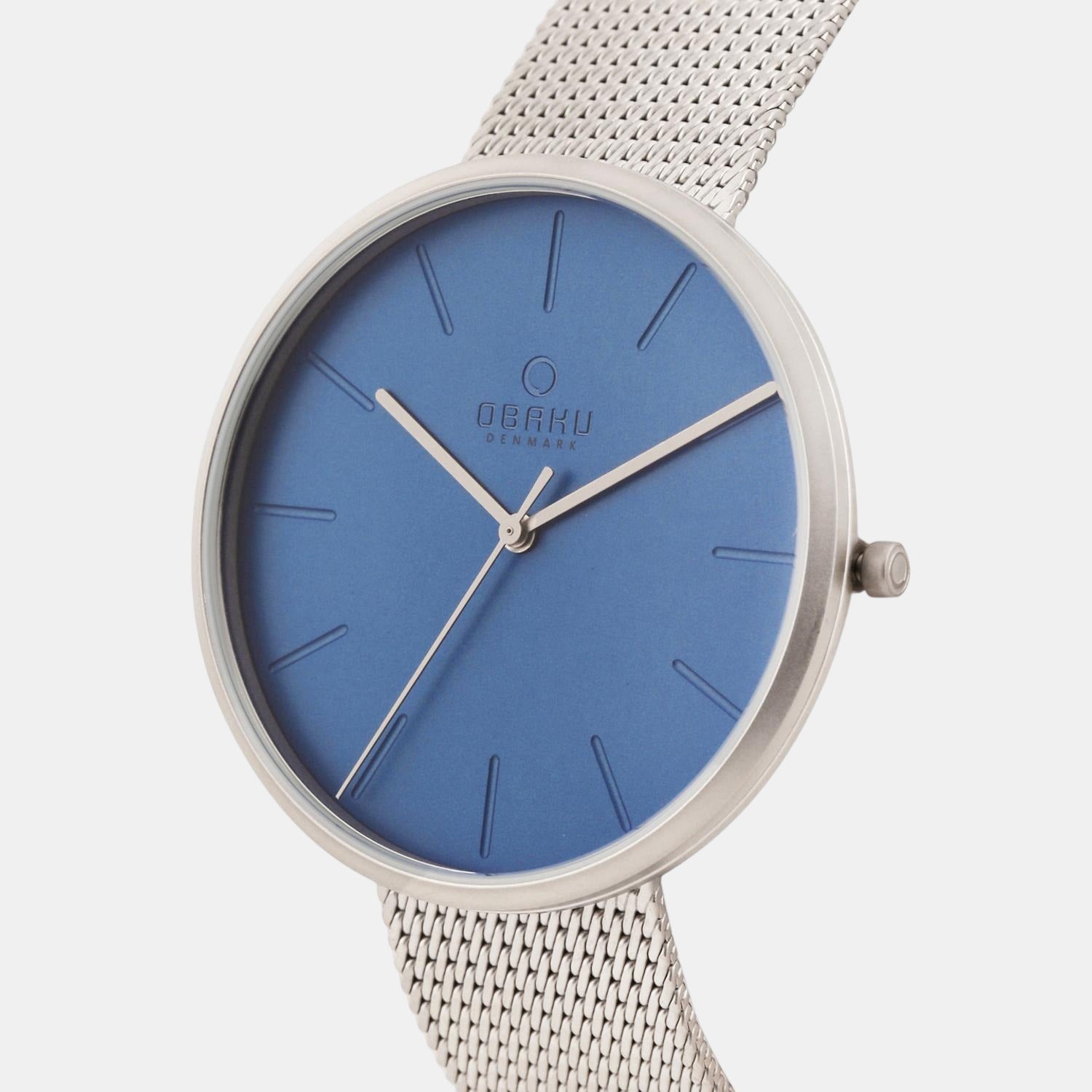 Hassel Cyan Men Quartz Blue Dial Analog Stainless Steel Watch V219GXCLMC