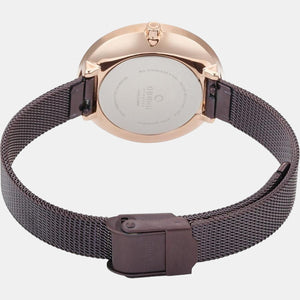 Hassel Lille Women Quartz Brown Dial Analog Stainless Steel Watch V219LXVNMN