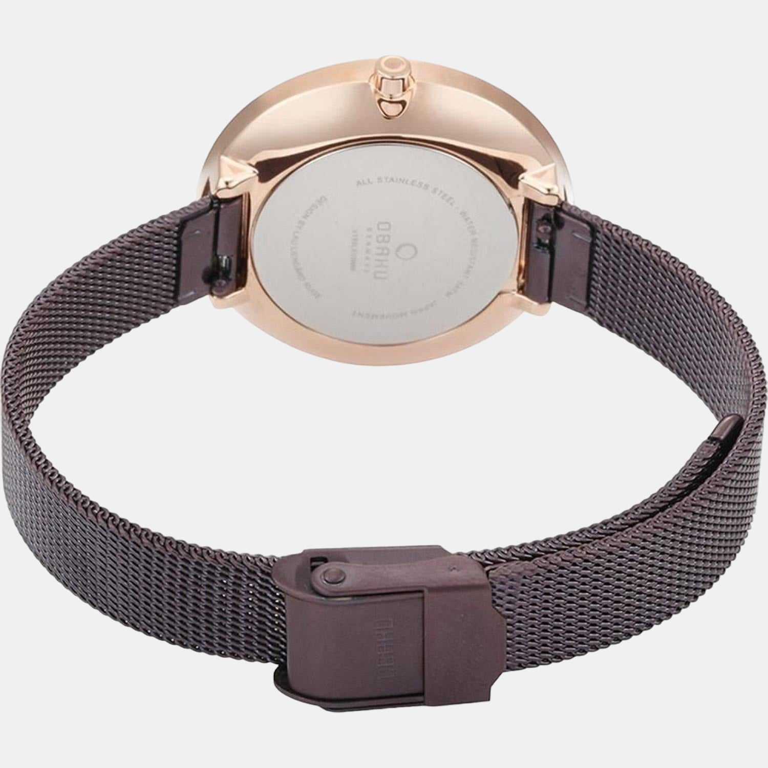 Hassel Lille Women Quartz Brown Dial Analog Stainless Steel Watch V219LXVNMN