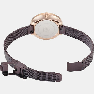 Hassel Lille Women Quartz Brown Dial Analog Stainless Steel Watch V219LXVNMN