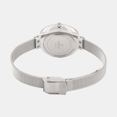 Blomme Women Quartz White Dial Analog Stainless Steel Watch V225LXCIMC