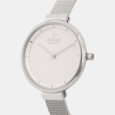 Blomme Women Quartz White Dial Analog Stainless Steel Watch V225LXCIMC