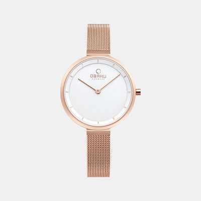 Blomme Women Quartz White Dial Analog Stainless Steel Watch V225LXVIMV