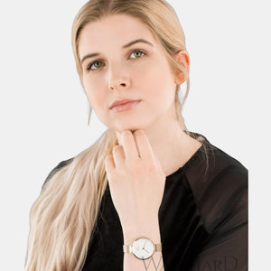 Blomme Women Quartz White Dial Analog Stainless Steel Watch V225LXVIMV