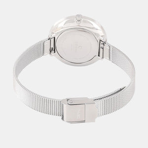 Dok Women Quartz White Dial Analog Stainless Steel Watch V227LXCIMC