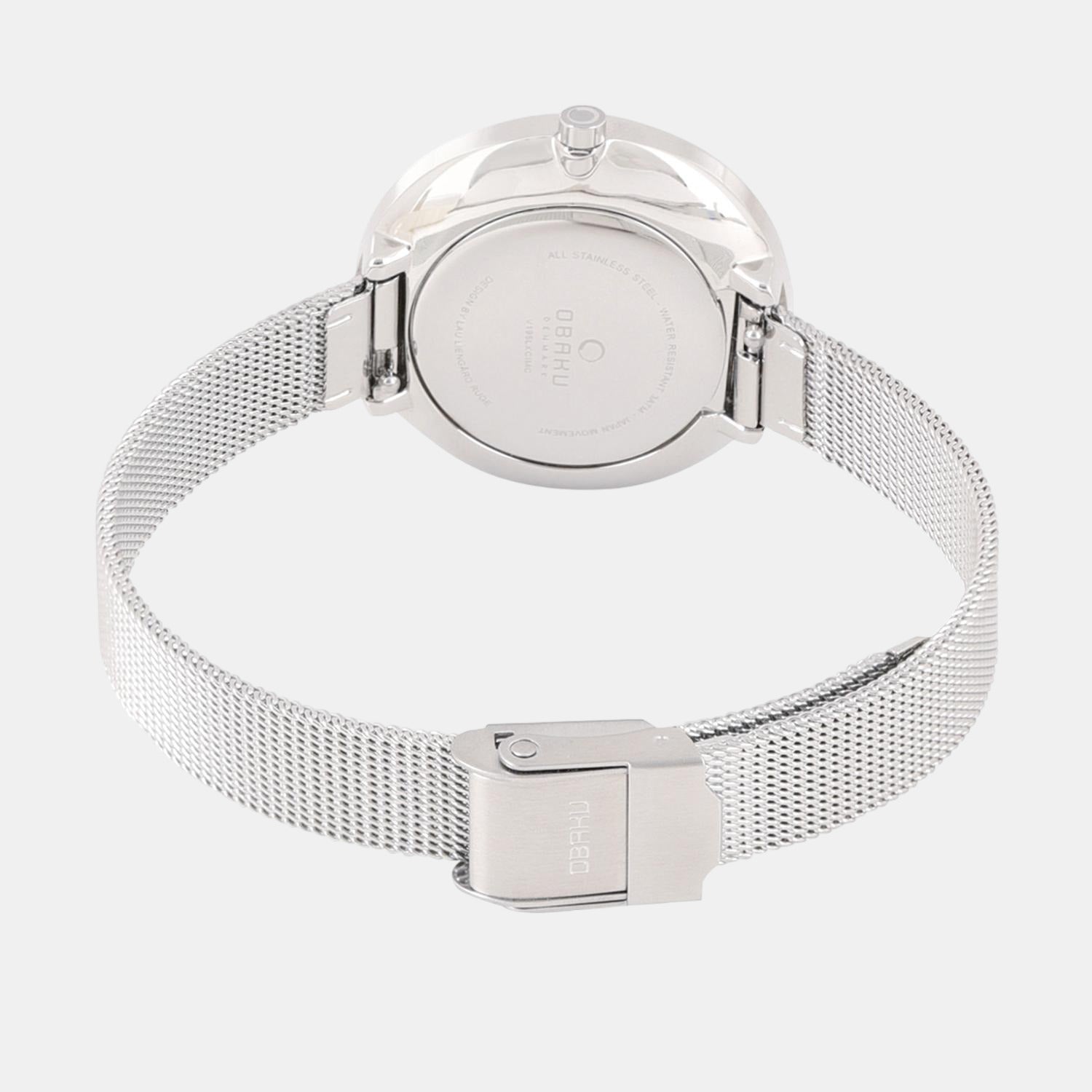 Dok Women Quartz White Dial Analog Stainless Steel Watch V227LXCIMC