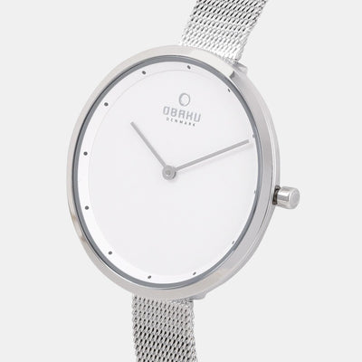 Dok Women Quartz White Dial Analog Stainless Steel Watch V227LXCIMC
