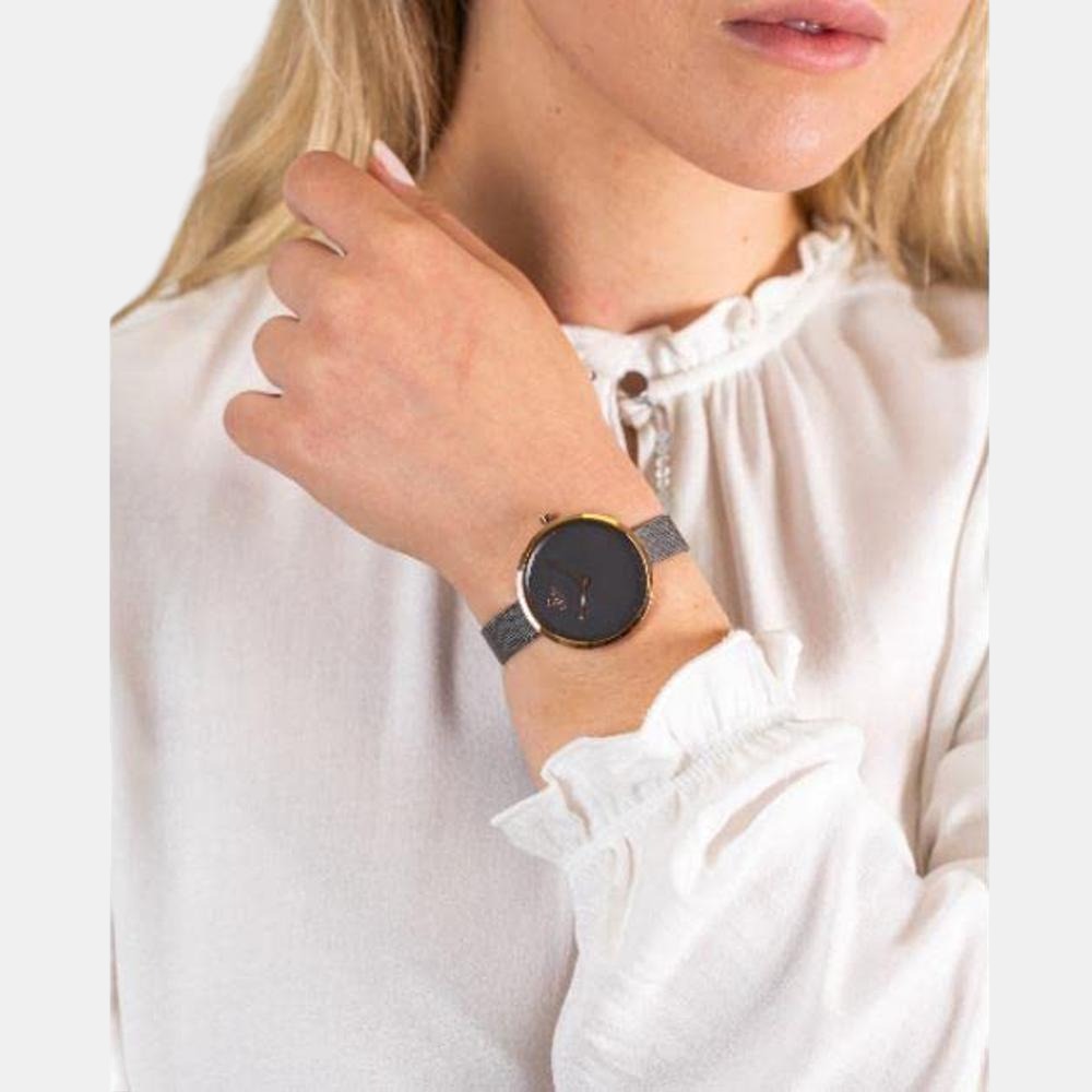 Dok-Granite Women Quartz Grey Dial Analog Stainless Steel Watch V227LXVJMJ