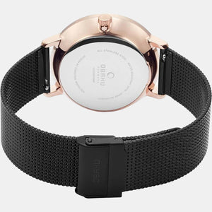 Ager Men Quartz Black Dial Analog Stainless Steel Watch V235GXVBMB
