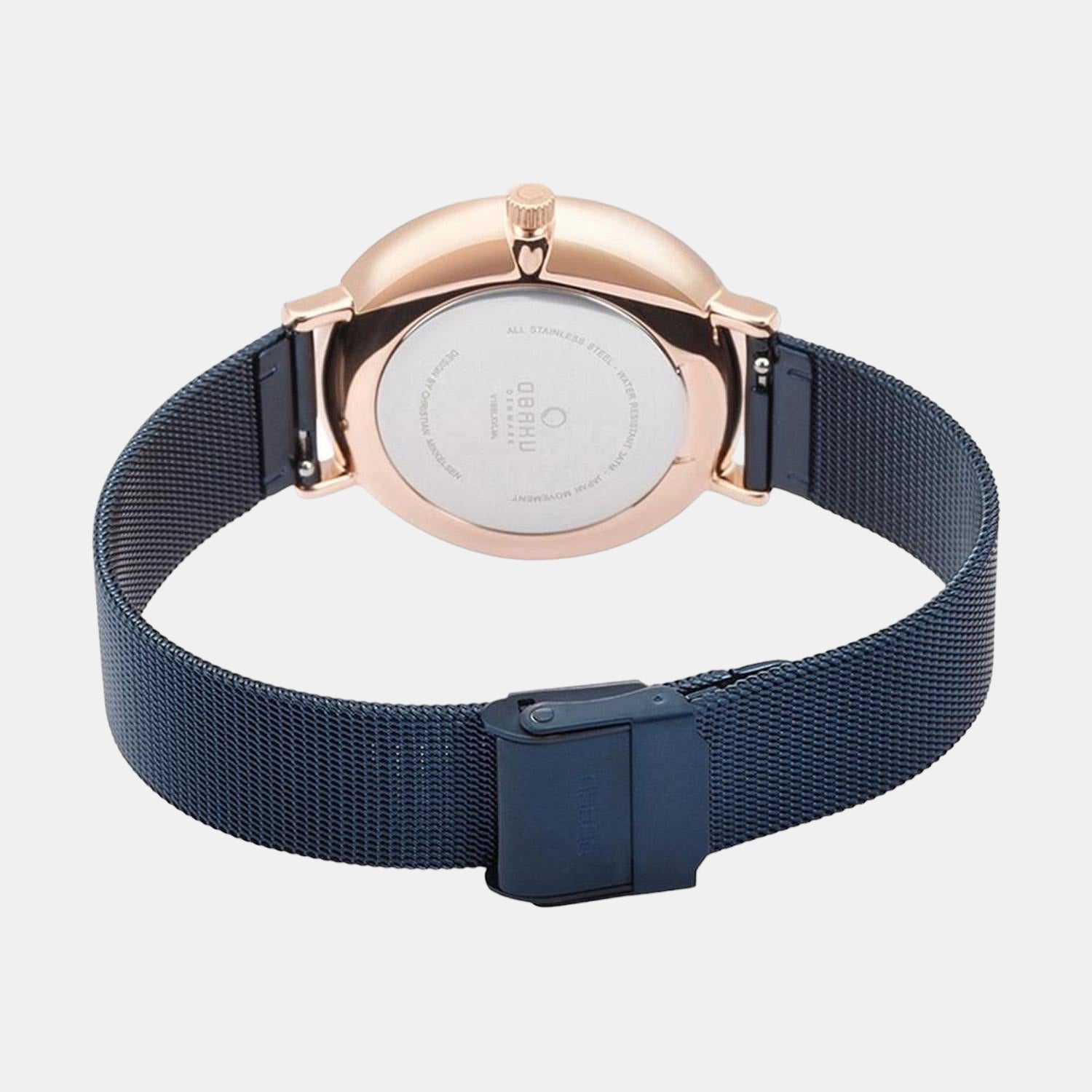 Ager Men Quartz Blue Dial Analog Stainless Steel Watch V235GXVLML
