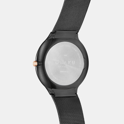 Ark Men Quartz Black Dial Analog Stainless Steel Watch V240GXMBMB