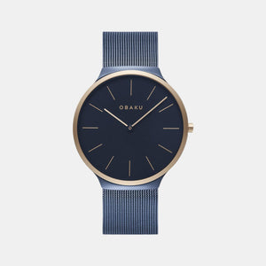 Ark Men Quartz Blue Dial Analog Stainless Steel Watch V240GXSLML