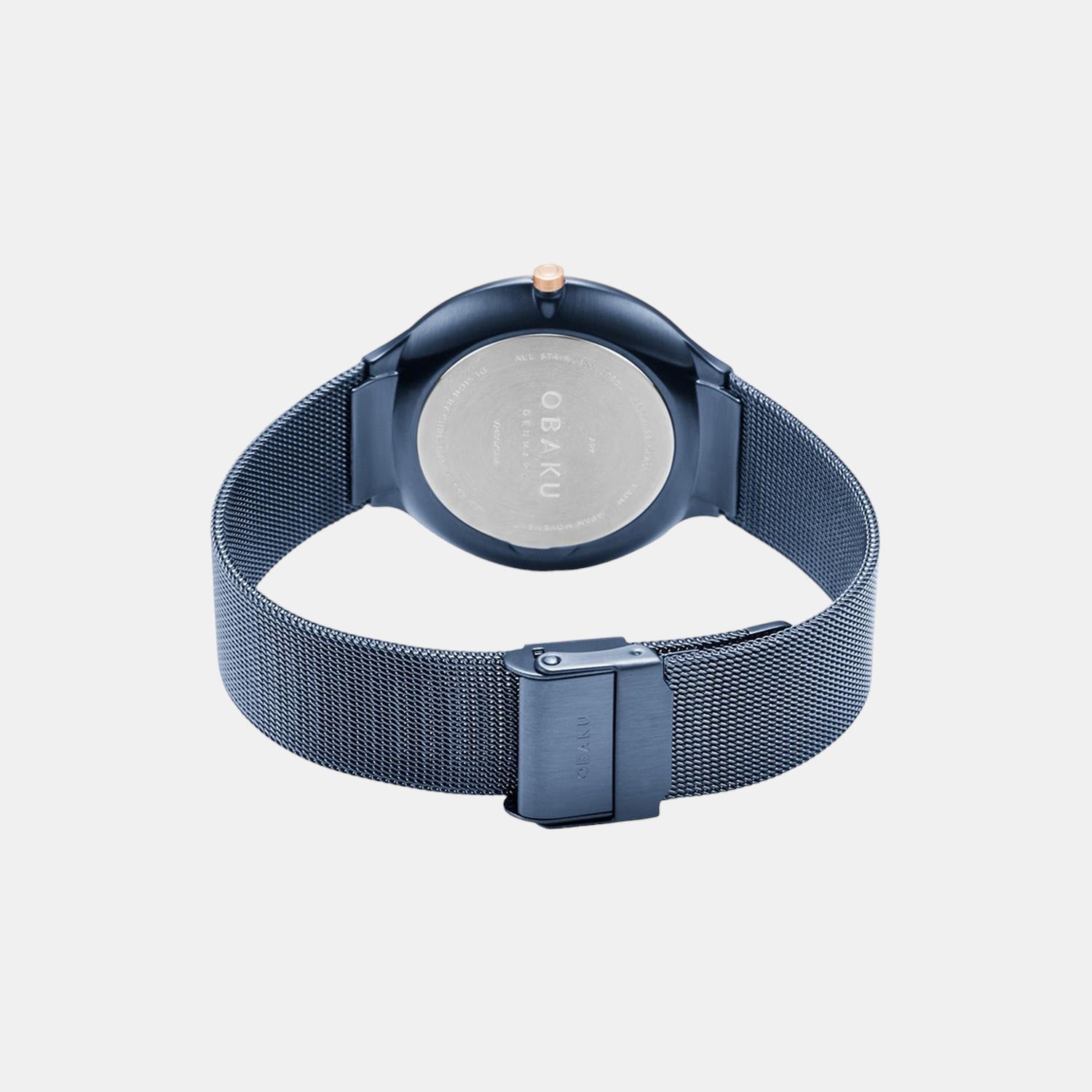 Ark Men Quartz Blue Dial Analog Stainless Steel Watch V240GXSLML