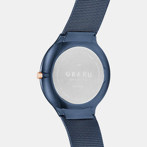 Ark Men Quartz Blue Dial Analog Stainless Steel Watch V240GXSLML