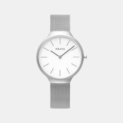Ark Lille Women Quartz White Dial Analog Stainless Steel Watch V240LXCWMC