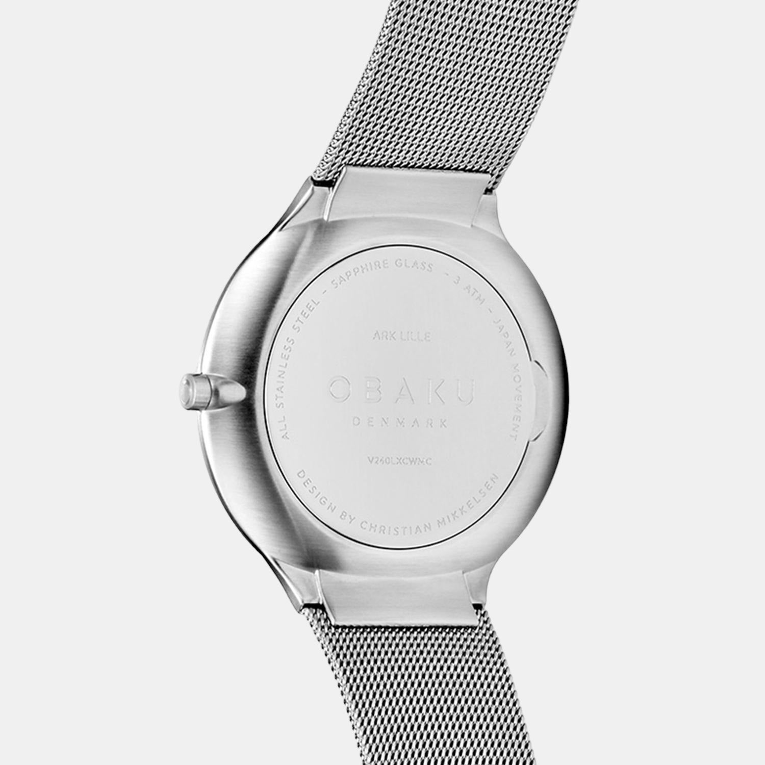 Ark Lille Women Quartz White Dial Analog Stainless Steel Watch V240LXCWMC