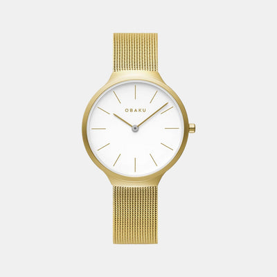 Ark Lille Women Quartz White Dial Analog Stainless Steel Watch V240LXGWMG