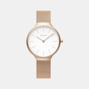 Ark Lille Women Quartz White Dial Analog Stainless Steel Watch V240LXVWMV