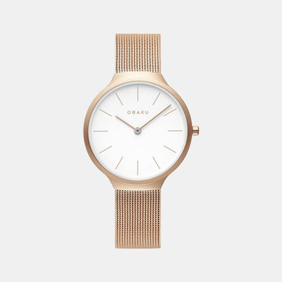 Ark Lille Women Quartz White Dial Analog Stainless Steel Watch V240LXVWMV