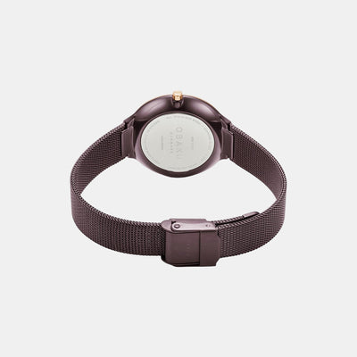 Ark Lille Women Quartz Brown Dial Analog Stainless Steel Watch V240LXXNMN