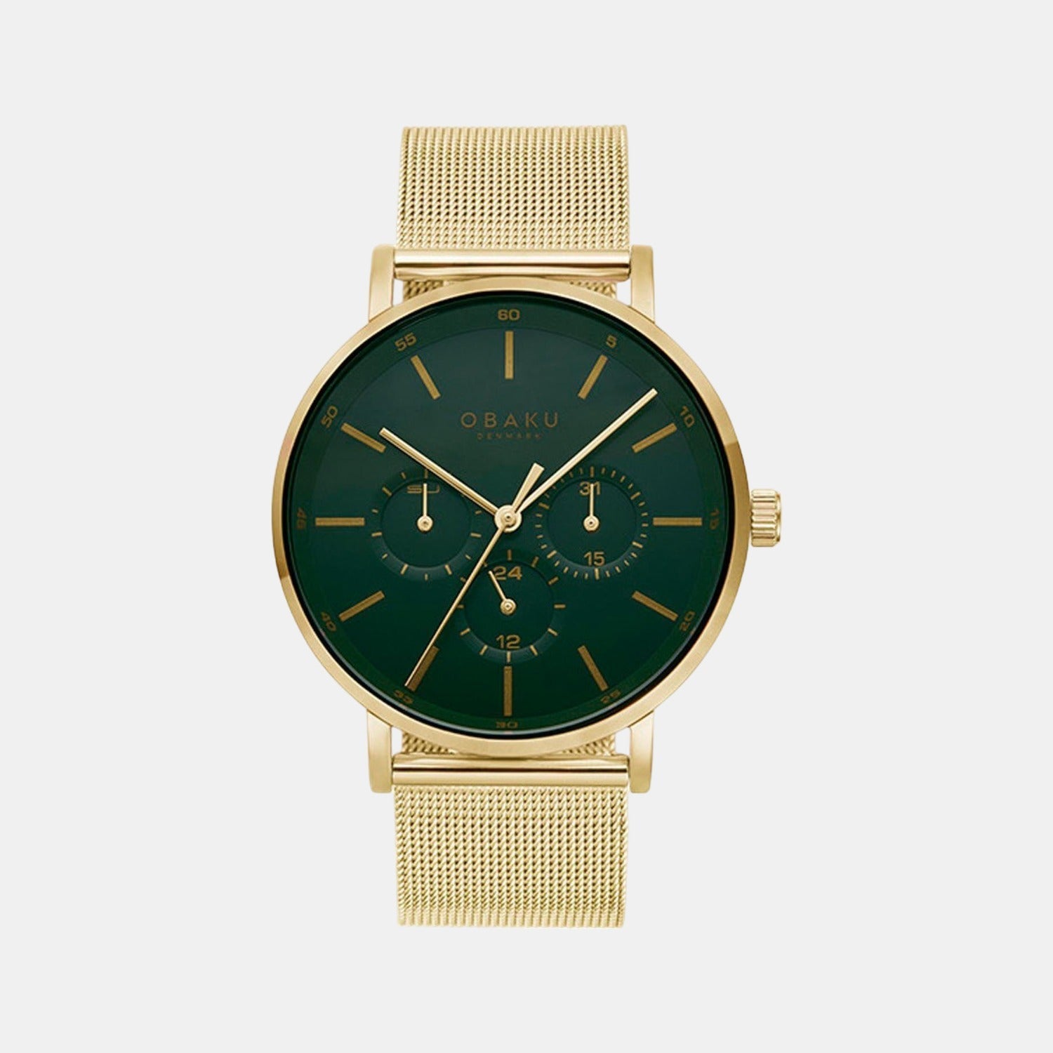 Ege Basil Men Quartz Green Dial Analog Stainless Steel Watch V246GMGEMG
