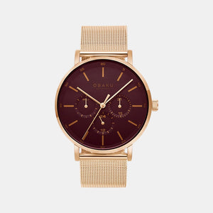 Ege Ruby Men Quartz Brown Dial Analog Stainless Steel Watch V246GMVDMV