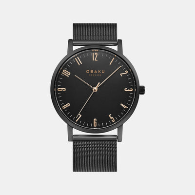 Brink Men Quartz Black Dial Analog Stainless Steel Watch V248GXBBMB