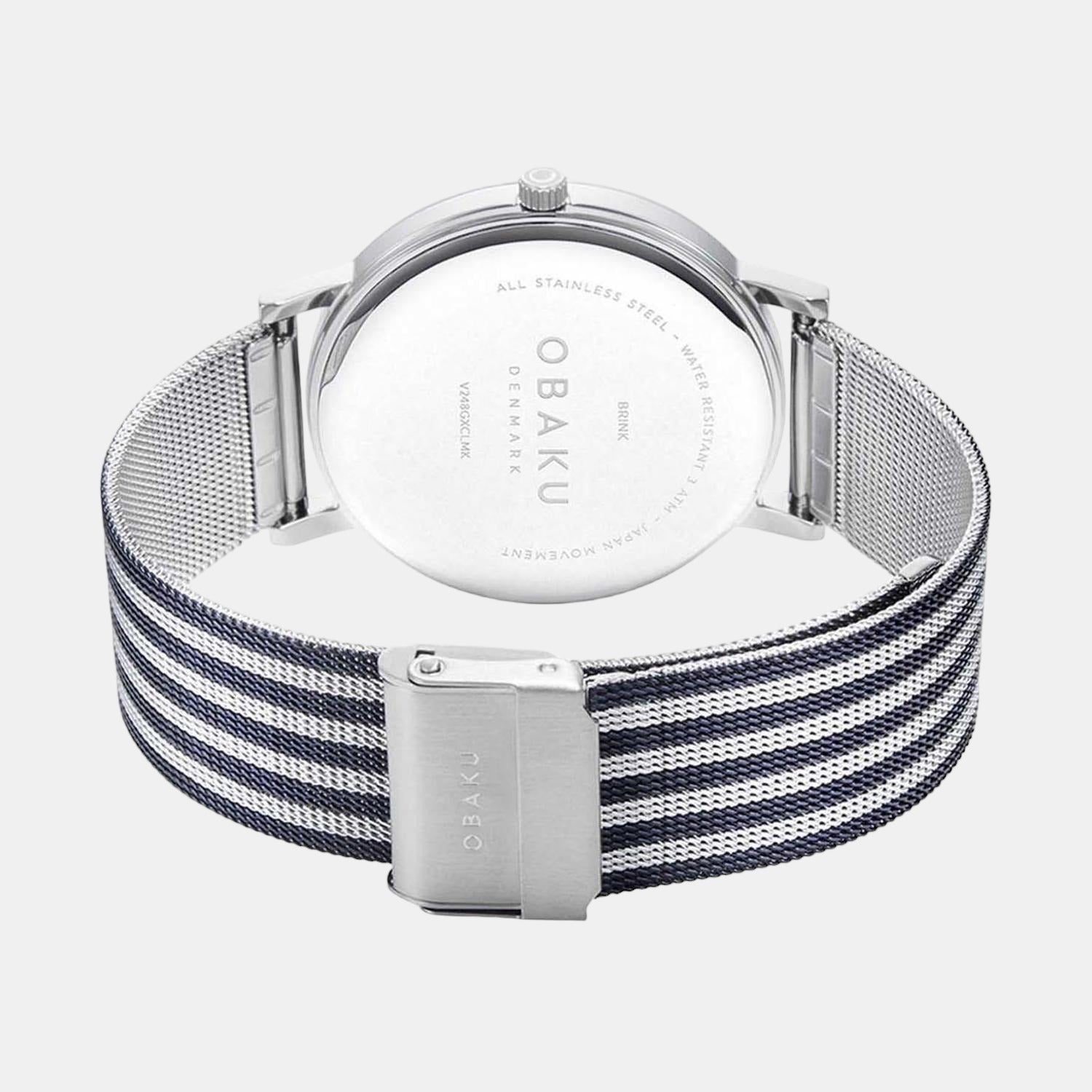 Brink Men Quartz Blue Dial Analog Stainless Steel Watch V248GXCLMK