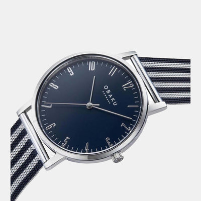 Brink Men Quartz Blue Dial Analog Stainless Steel Watch V248GXCLMK
