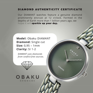 Diamant Forest Women Quartz Green Dial Analog Stainless Steel Watch V256LXCESE