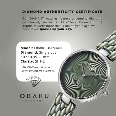 Diamant Forest Women Quartz Green Dial Analog Stainless Steel Watch V256LXCESE