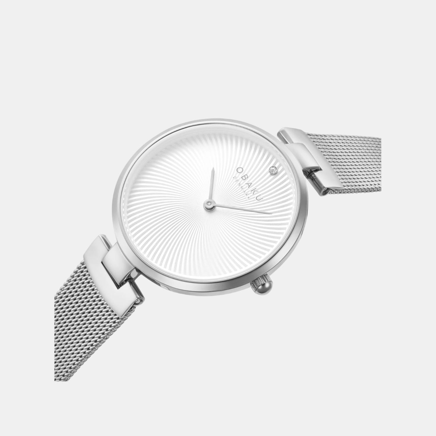 Diamant Women Quartz White Dial Analog Stainless Steel Watch V256LXCIMC