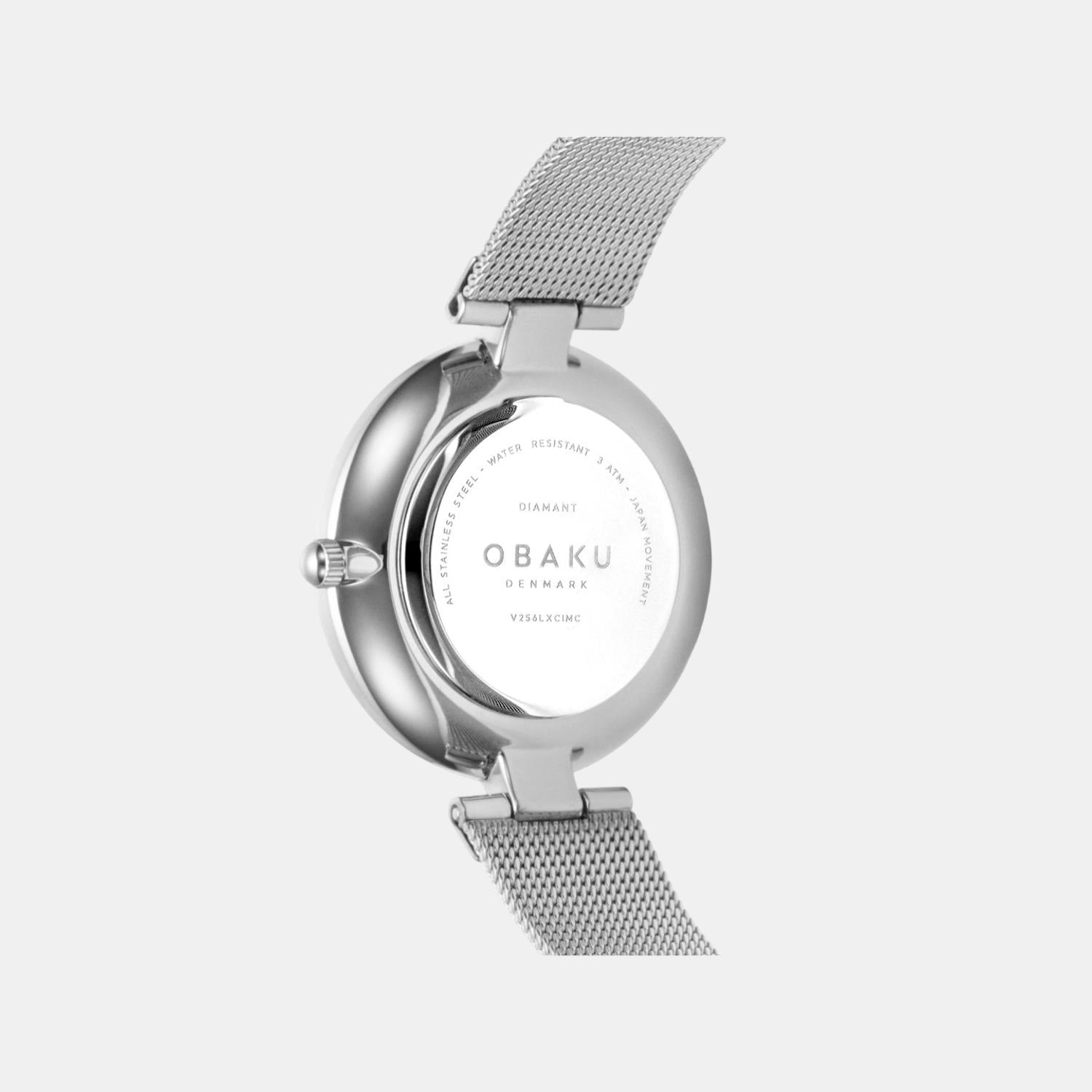 Diamant Women Quartz White Dial Analog Stainless Steel Watch V256LXCIMC