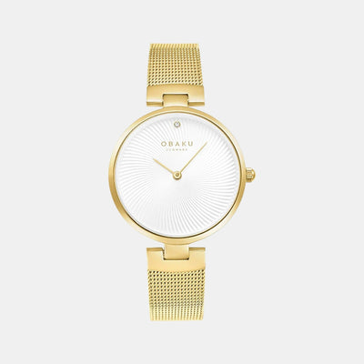 Diamant Women Quartz White Dial Analog Stainless Steel Watch V256LXGIMG