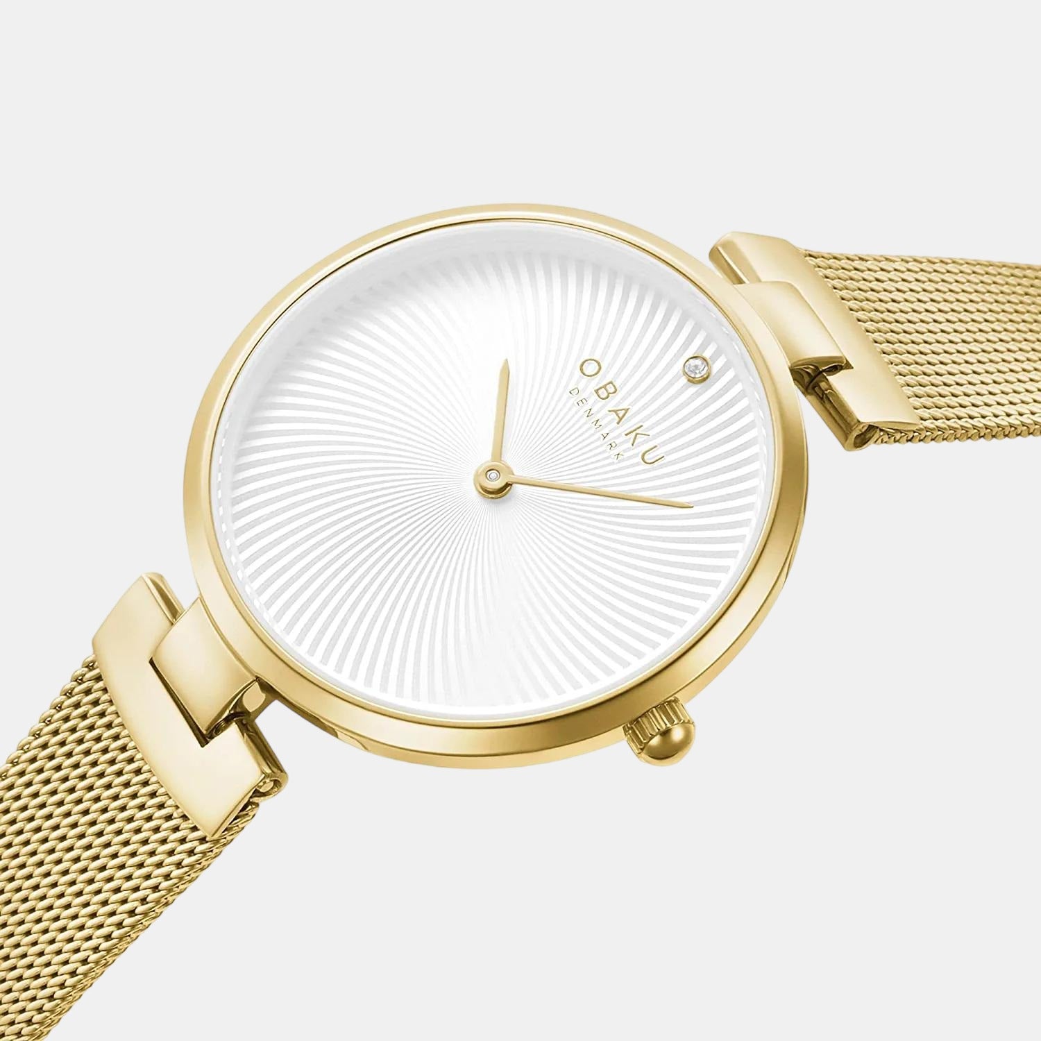 Diamant Women Quartz White Dial Analog Stainless Steel Watch V256LXGIMG