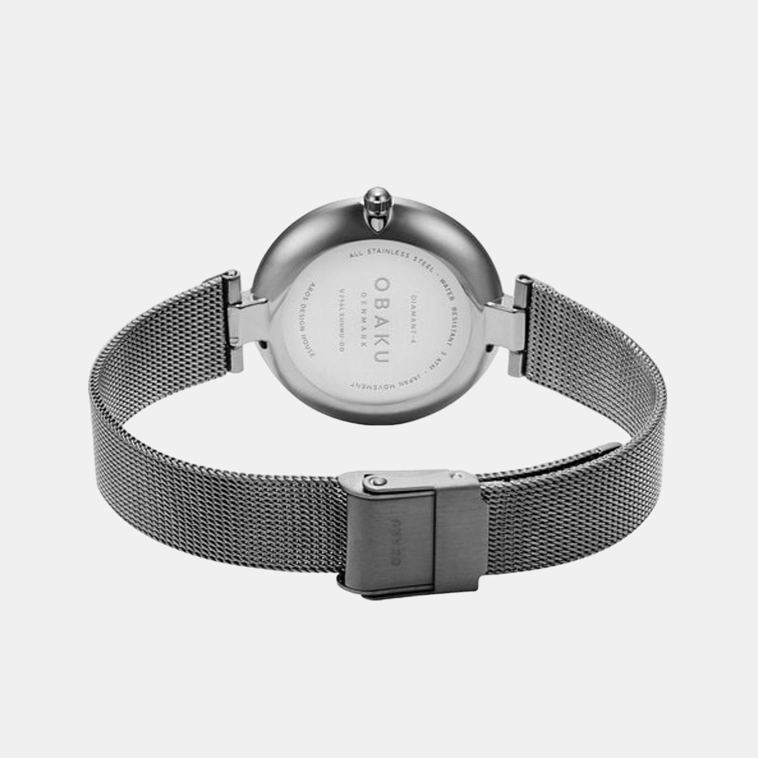 Diamant Women Quartz Black Dial Analog Stainless Steel Watch V256LXVBMB-DD