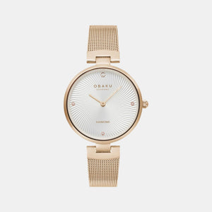 Diamant Rose Women Quartz Silver Dial Analog Stainless Steel Watch V256LXVIMV-DD