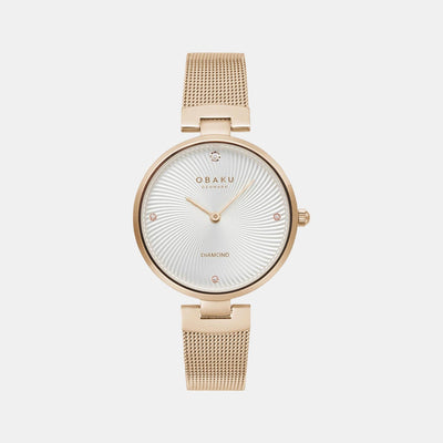 Diamant Rose Women Quartz Silver Dial Analog Stainless Steel Watch V256LXVIMV-DD