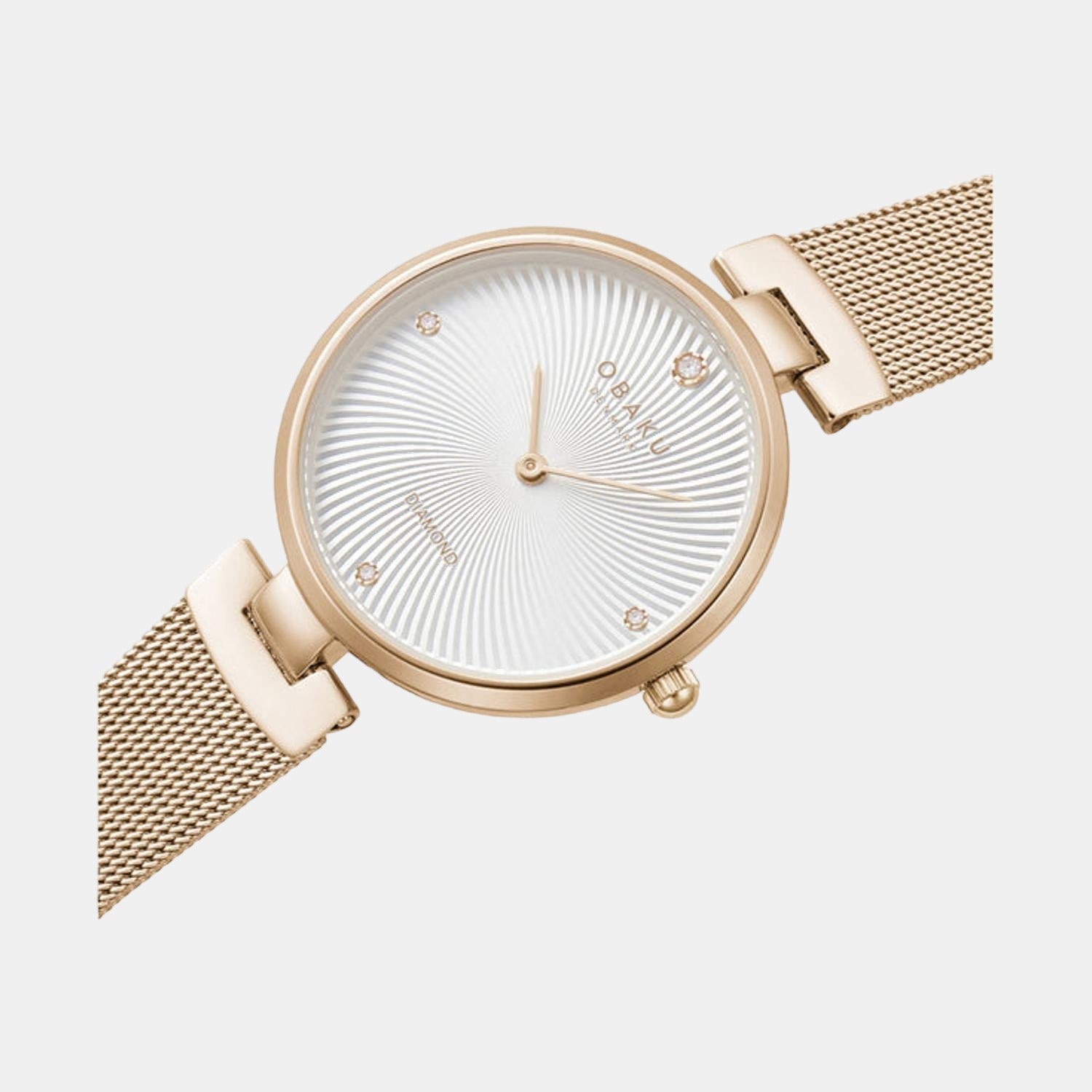 Diamant Rose Women Quartz Silver Dial Analog Stainless Steel Watch V256LXVIMV-DD