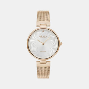Diamant Women Quartz White Dial Analog Stainless Steel Watch V256LXVIMV