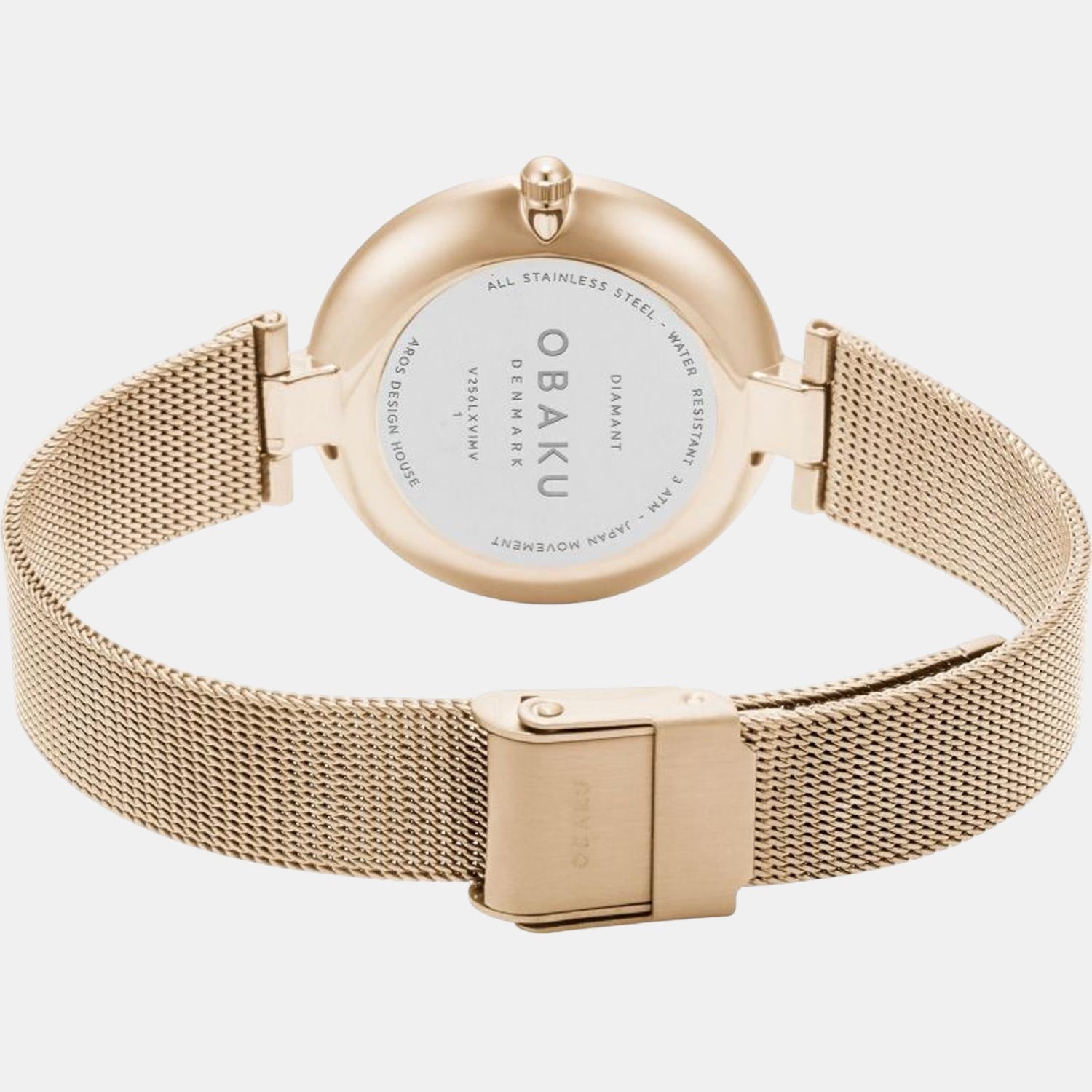 Diamant Women Quartz White Dial Analog Stainless Steel Watch V256LXVIMV