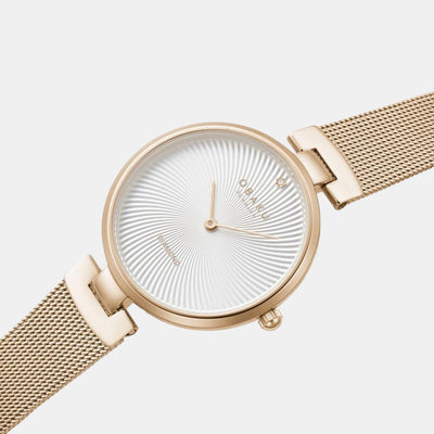 Diamant Women Quartz White Dial Analog Stainless Steel Watch V256LXVIMV