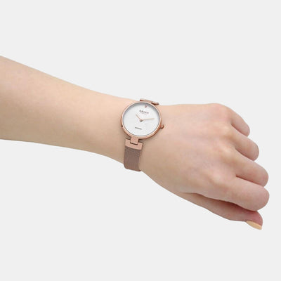 Diamant Women Quartz White Dial Analog Stainless Steel Watch V256LXVIMV