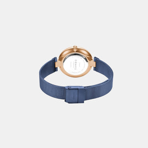 Diamant Women Quartz Blue Dial Analog Stainless Steel Watch V256LXVLML-DD