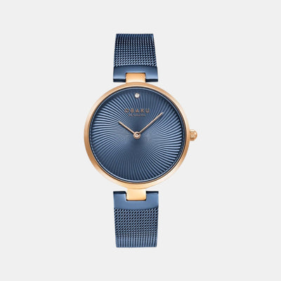 Diamant Women Quartz Blue Dial Analog Stainless Steel Watch V256LXVLML