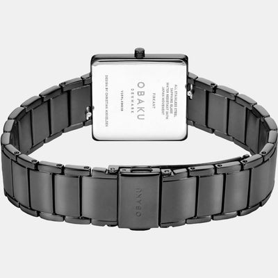 Firkant Cider Women Quartz Black Dial Analog Stainless Steel Watch V259LXBBSB