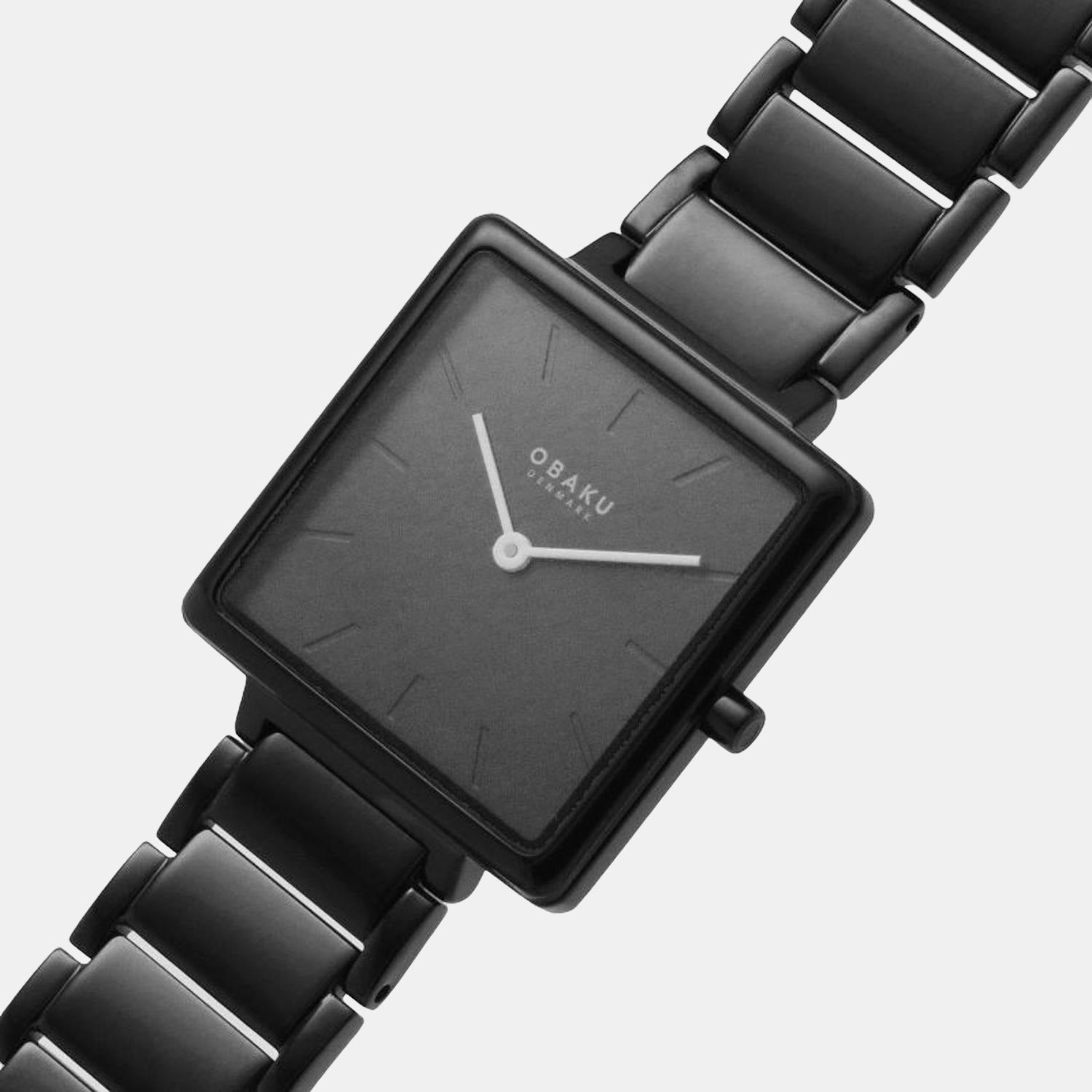 Firkant Cider Women Quartz Black Dial Analog Stainless Steel Watch V259LXBBSB