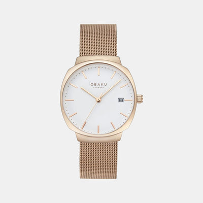 Felt Lille Women Quartz White Dial Analog Stainless Steel Watch V273LDVWMV